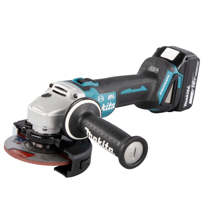 MAKITA Akumulatora leņķa slīpmašīna, 18 V, ø125mm, 2X5,0Ah, 8500 min-1 DGA506RTJ cover photo